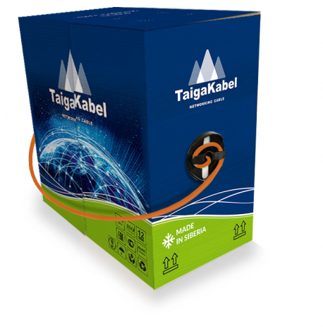Кабель TaigaKabel U/UTP, 2PR×Ø, Cat.5e, LSZH, indoor, 305м